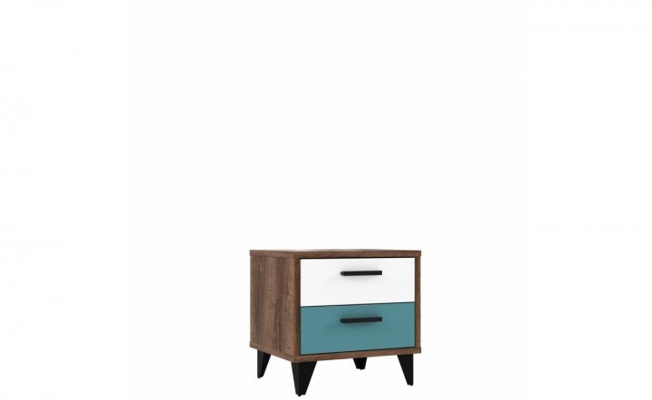 Тумбочка RAVEN RVXK021 Forte дуб благородный / серый / белый / черный